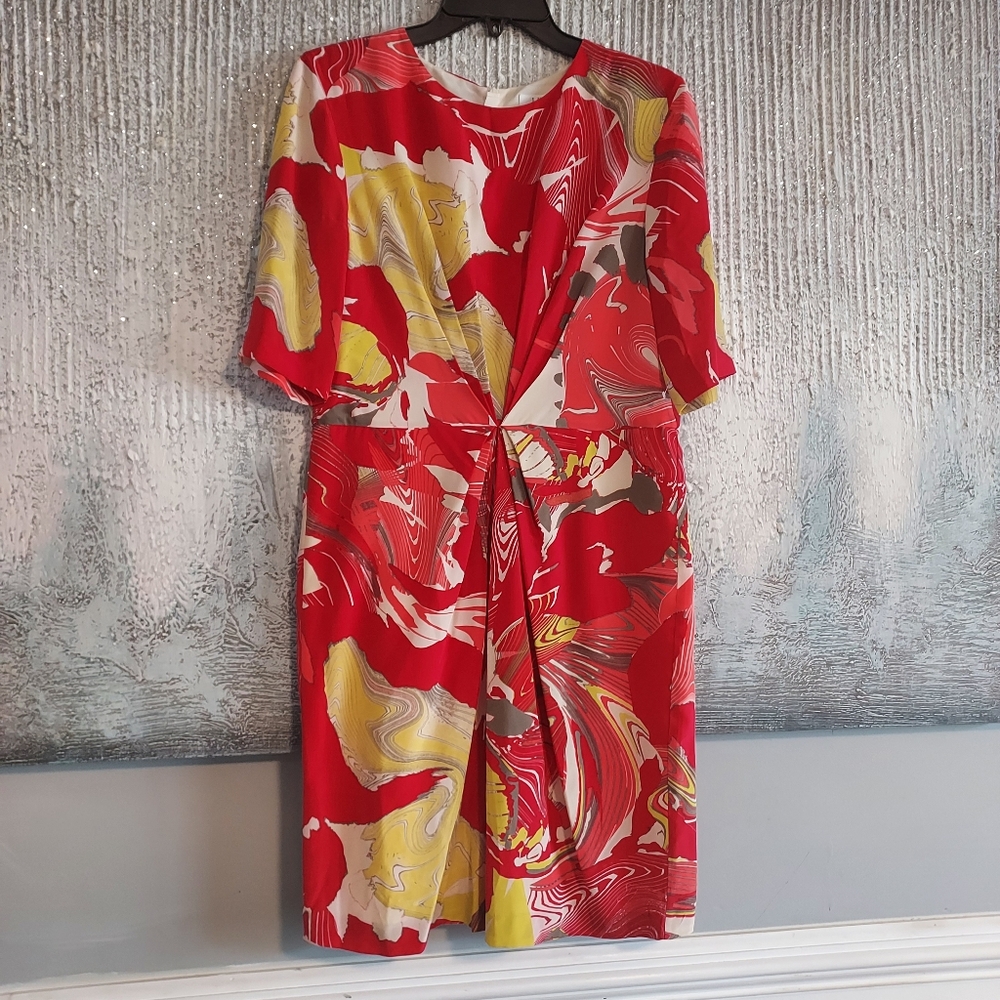 L.K. Bennett 100% Silk Shift Dress Sz-10